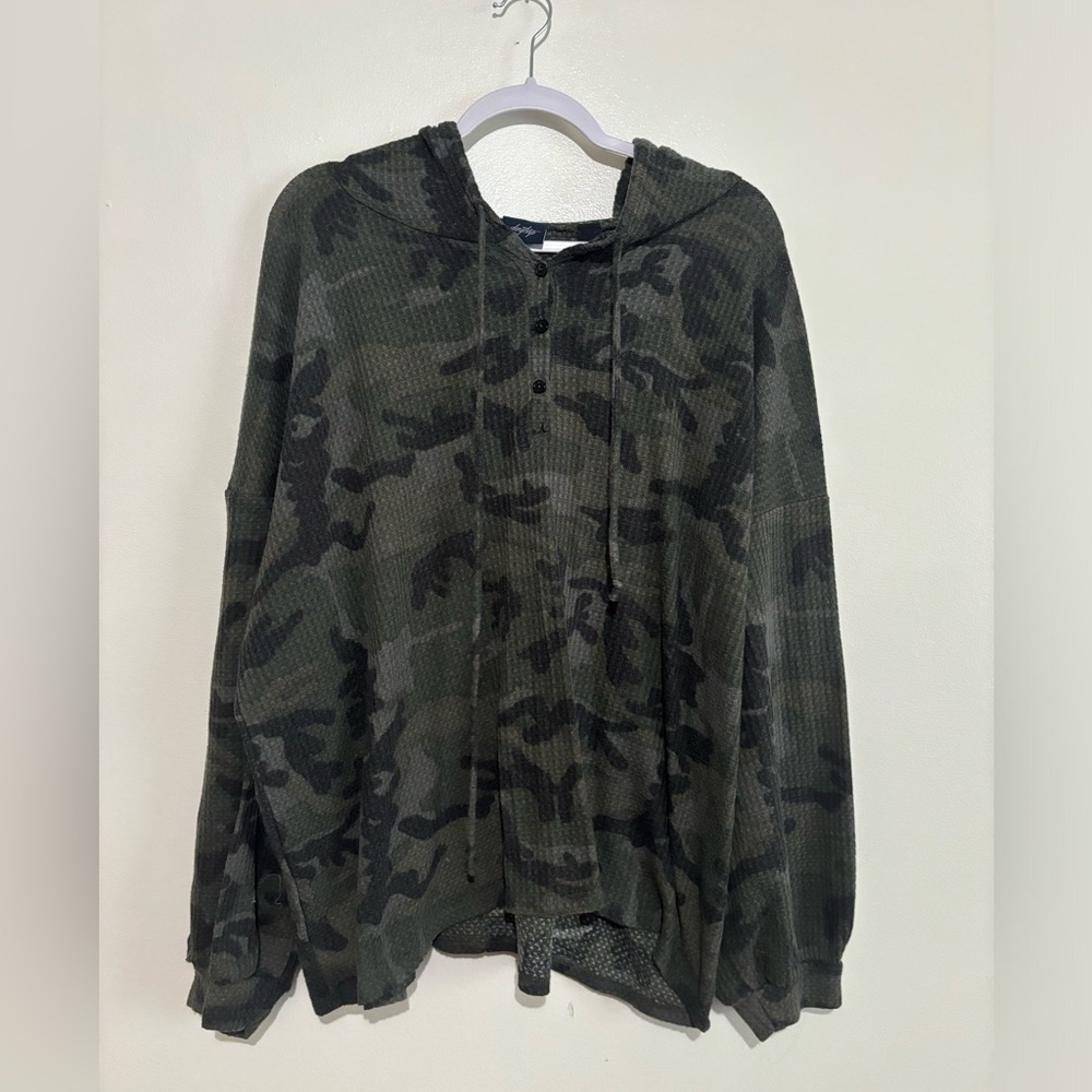 Daytrip Waffle Knit Camo Hoodie